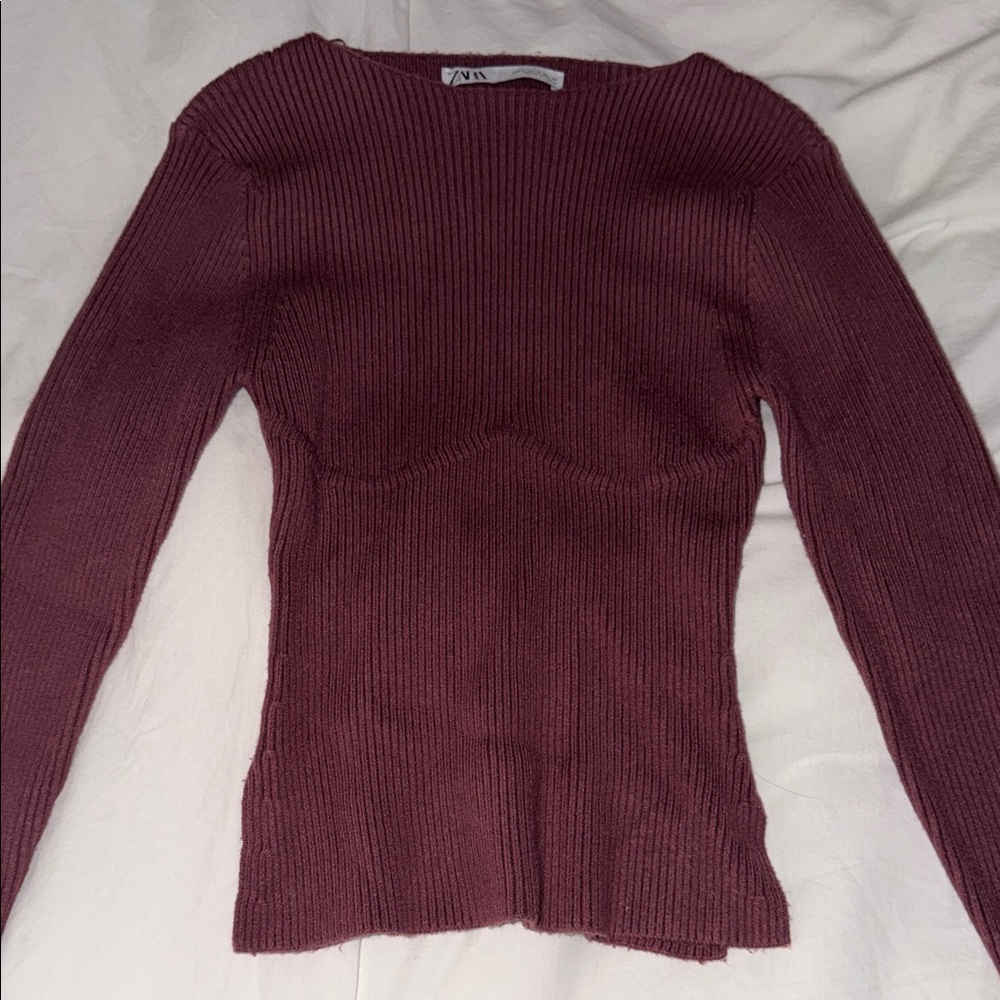 Zara ribed tight fitting sweater